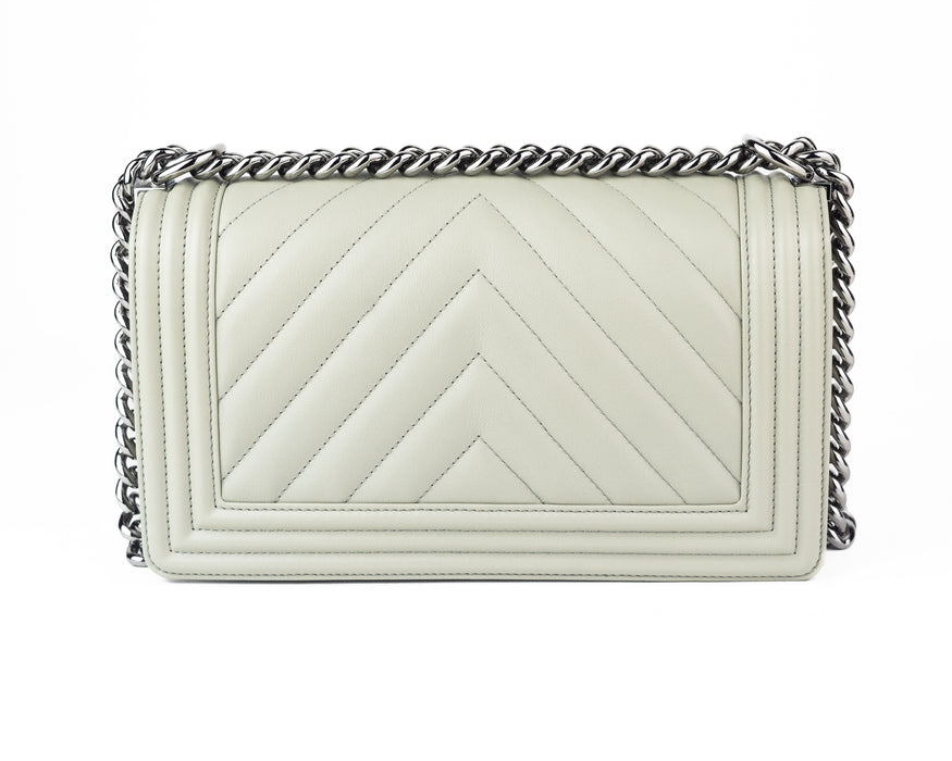 Chanel Chevron Medium Quilted Boy Bag