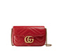 GUCCI  GG MARMONT LEATHER SUPER MINI BAG RED - LuxurySnob