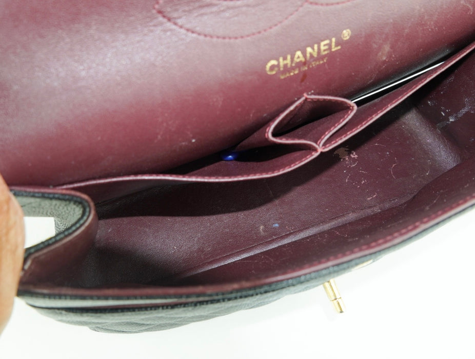 Chanel Large Caviar Double Flap Bag in Black