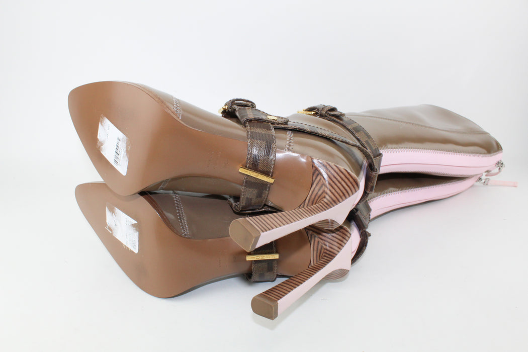 Fendi Patent Neoprene Boots