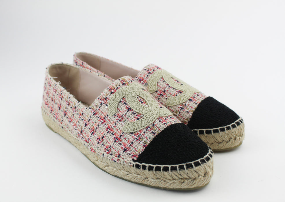 Chanel Espadrille Tweed pink