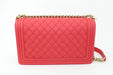 CHANEL LARGE  CAVIAR BOY BAG RED