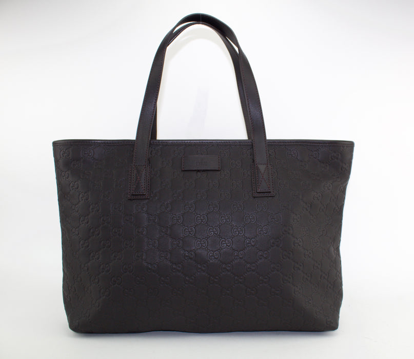 GUCCI MICROGUCCISSIMA TOTE DARK BROWN
