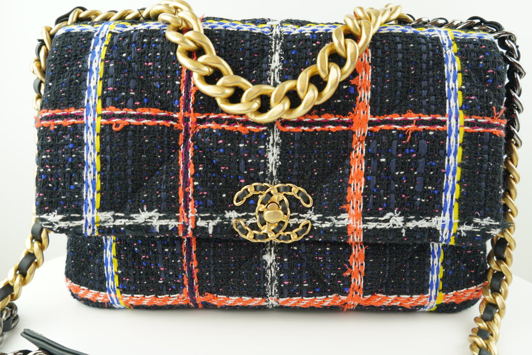 Chanel 19 Multicolor Bag in Tweed Fabric (Hard to find)