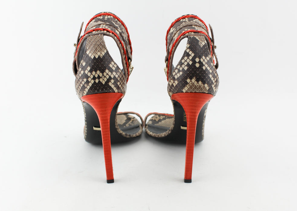 Gucci Ursula Python ankle Sandals