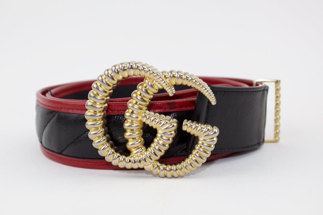 GUCCI AZALEA BELT WITH TORCHON DOUBLE G BUCKLE SIZE 90/36