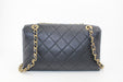Chanel Calfskin Quilted Logo Flap Black