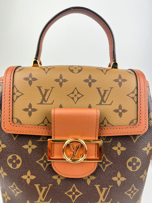 Louis Vuitton Brown Reverse Monogram Dauphine Backpack PM
