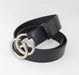 GUCCI LEATHER BELT WITH DOUBLE G BUCKLE SIZE 95/38 - LuxurySnob