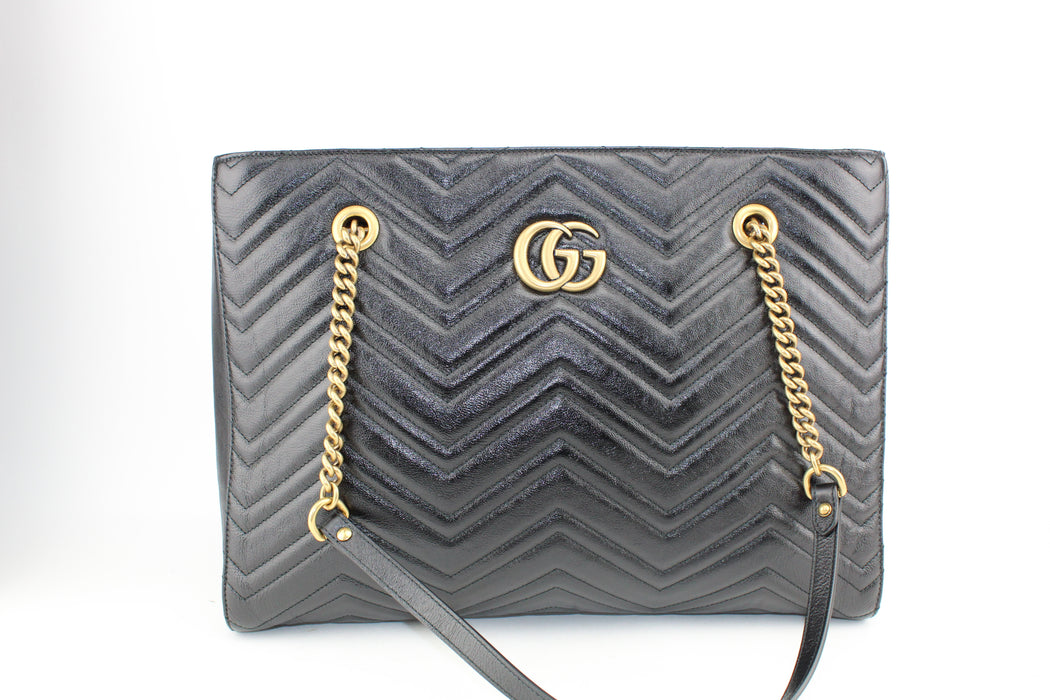 Gucci GG Marmont Matelassé medium tote black