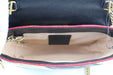 Gucci Calfskin Striped Matelasse Super Mini GG Marmont Black Beige