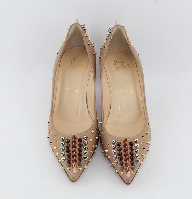 CHRISTIAN LOUBOUTIN GOLDOPUMP 70MM SIZE 37 - LuxurySnob