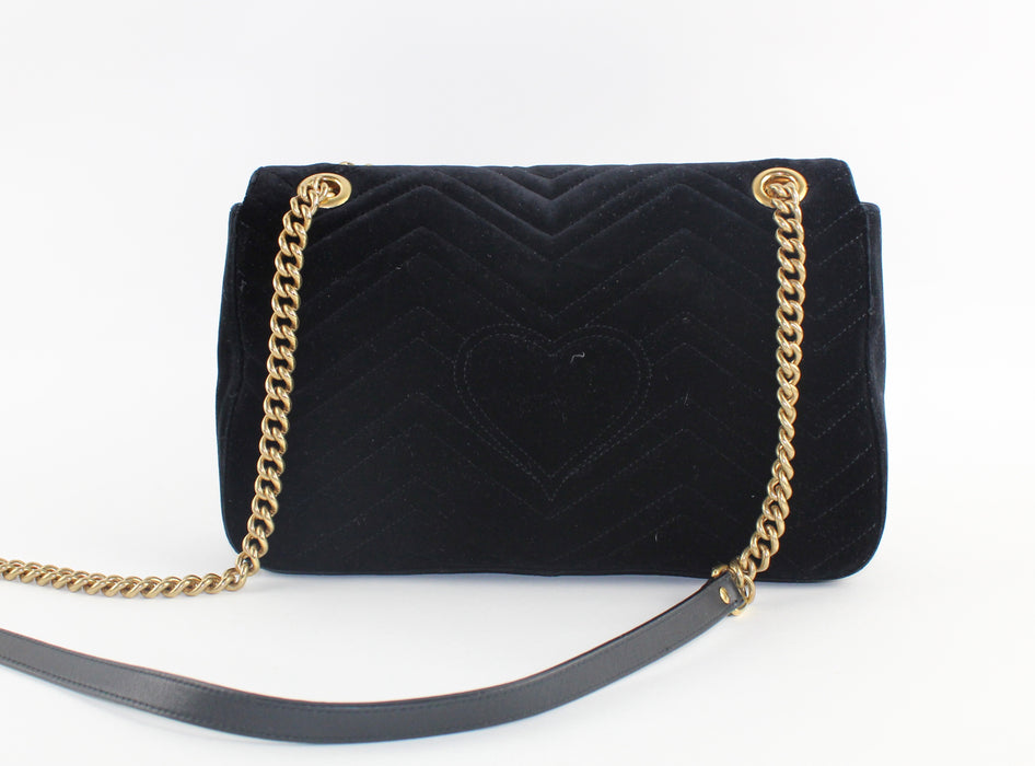 Gucci Marmont Large Velvet shoulder Bag