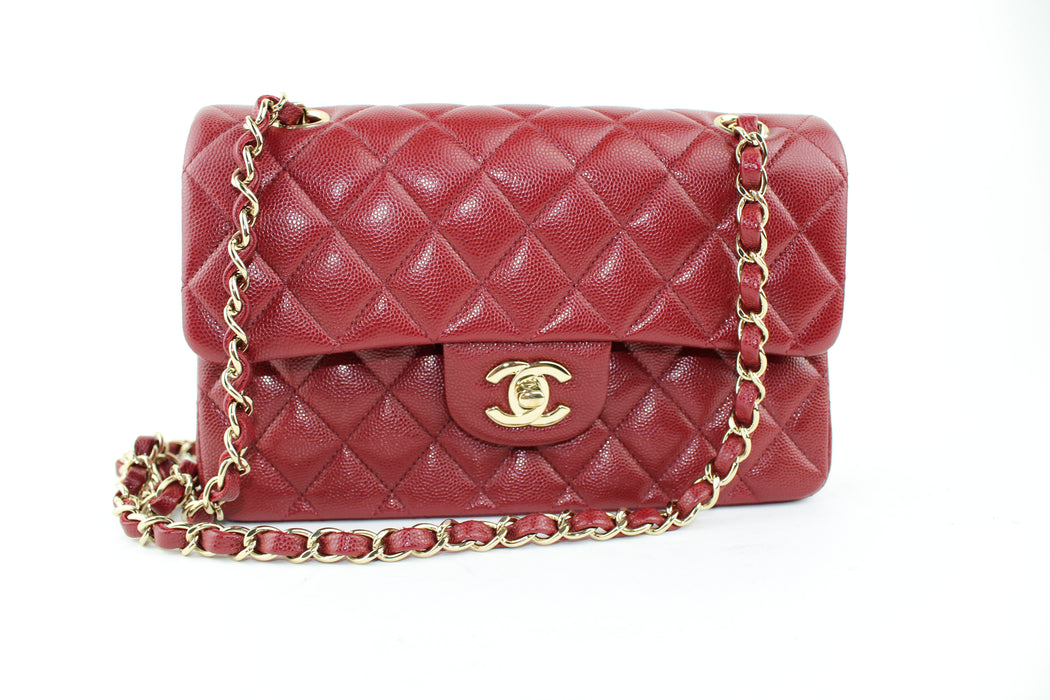 CHANEL CLASSIC SMALL CAVIAR DOUBLE FLAP BAG