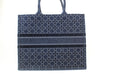 Dior Book tote Blue Cannage Embroidered Velvet