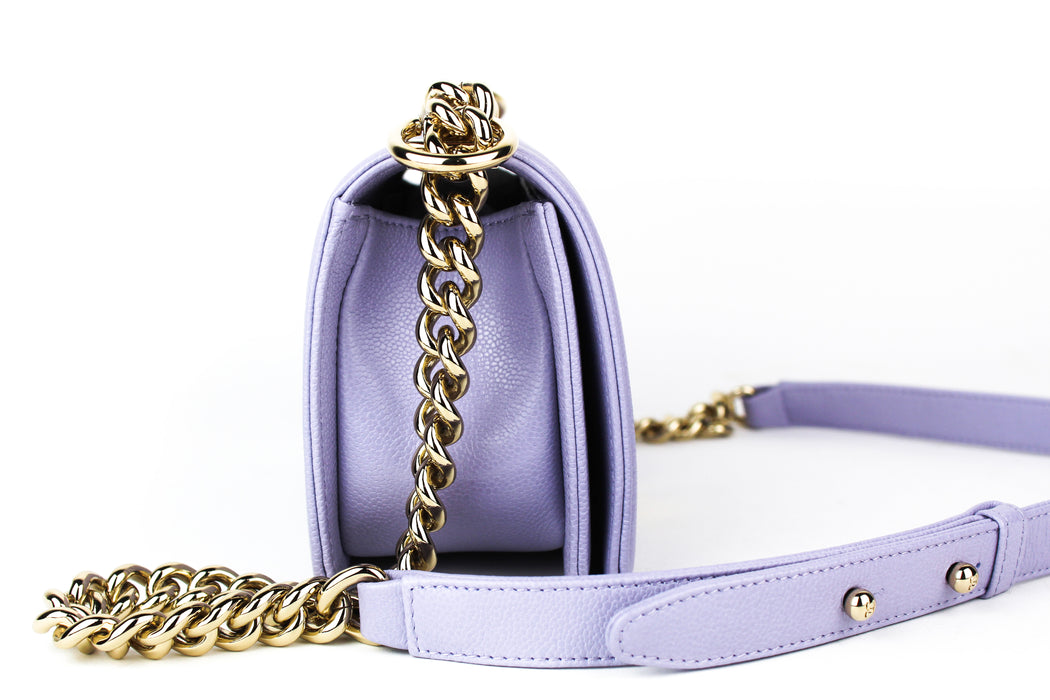 Chanel Small Caviar Boy bag lavender