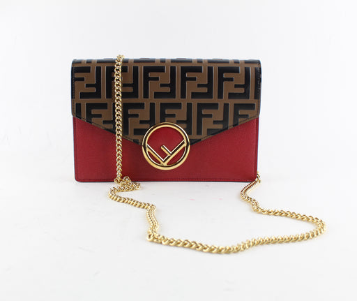 FENDI LOGO LEATHER CHAIN BAG - LuxurySnob