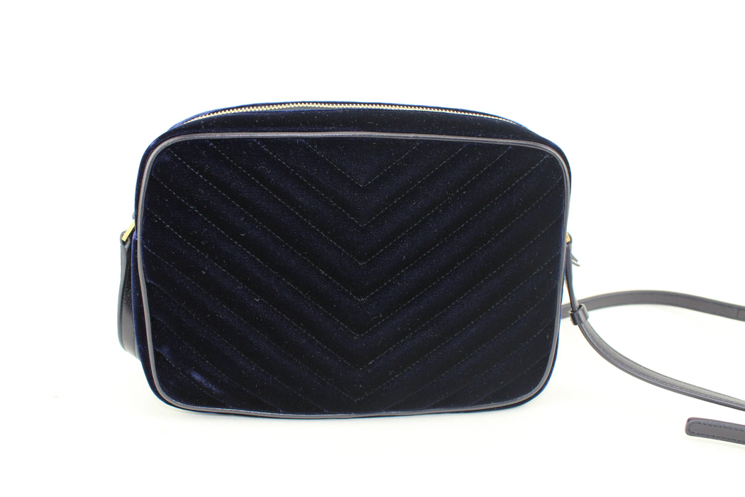 Saint Laurent Velvet Blue Camera bag