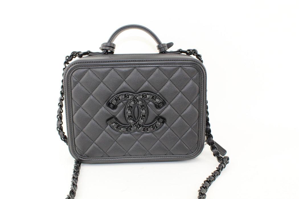 CHANEL BLACK VANITY CASE