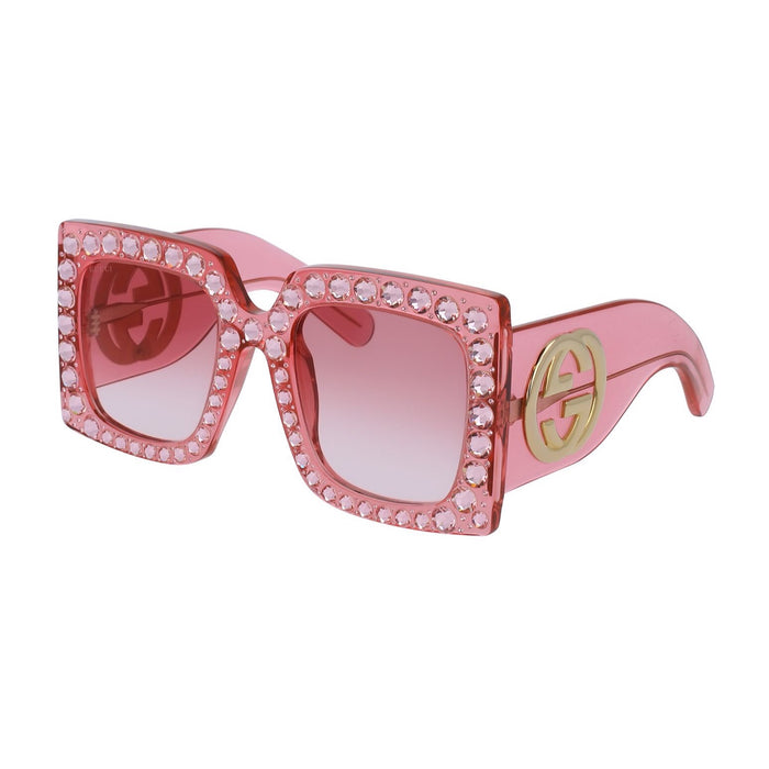 Gucci Acetate Crystal Square Sunglasses