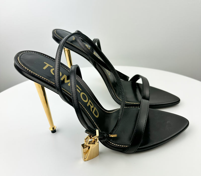 Tom Ford Padlock Sandals Black