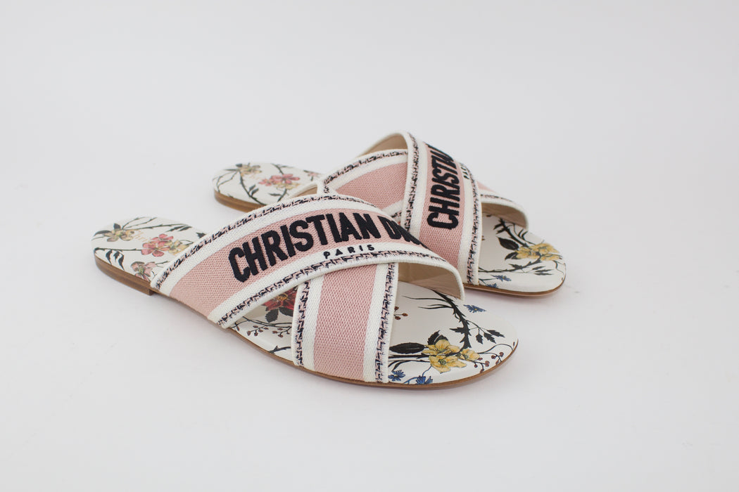 CHANEL LAMBSKIN APPLIQUE THONG SANDALS