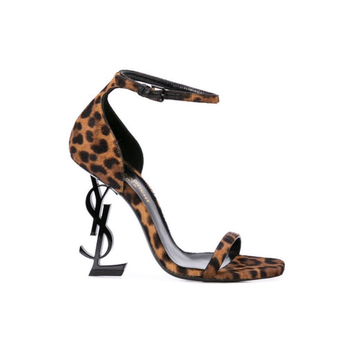 Saint Laurent Calf Hair Leopard Opyum Sandals