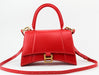 Balenciaga Hourglass Small Top Handle Bag in bright red