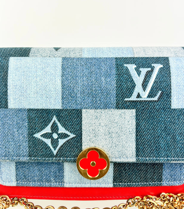 Louis Vuitton Flore Denim Chain Bag Limited Edition