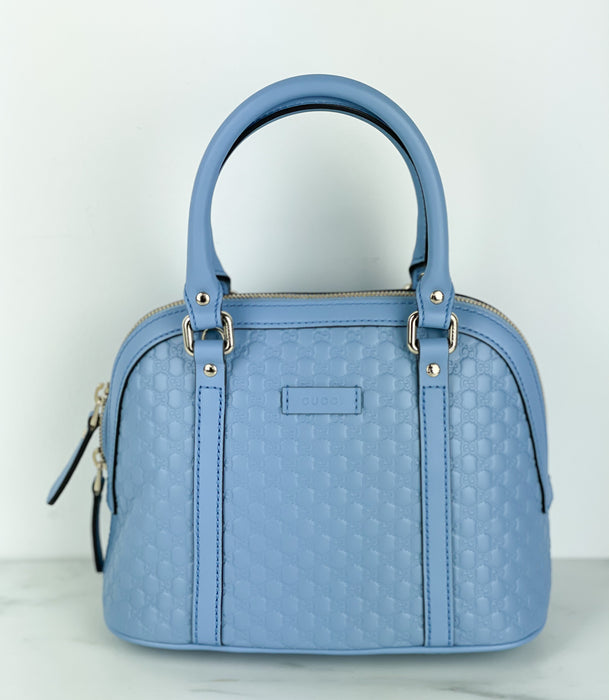 Gucci Micro Guccissima mini Dome bag blue