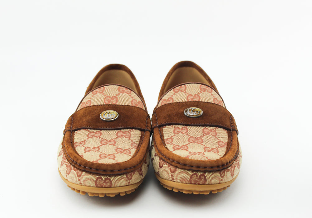 Gucci Monogram GG Suede Loafers