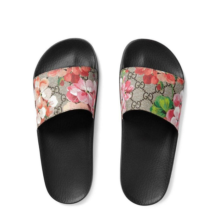 Gucci GG Blooms Supreme Floral Slide Sandals