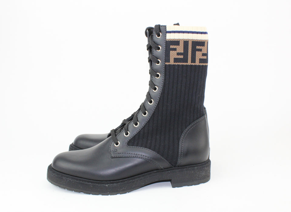 Fendi Rockoko leather boots