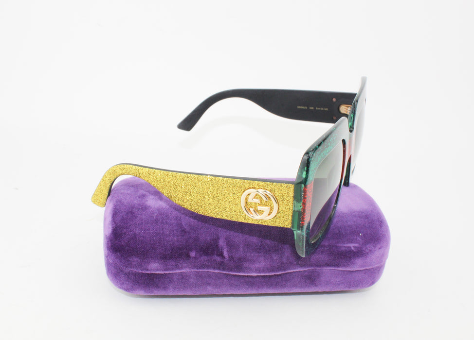 Gucci Glitter Square Sunglasses
