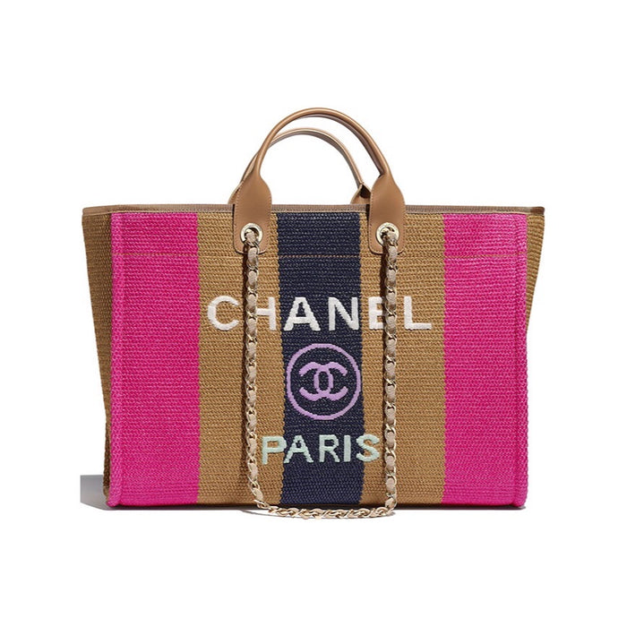 Chanel Viscose Multicolor Deauville Tote