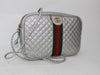 GUCCI METALLIC QUILTED LEATHER SHOULDER BAG - LuxurySnob