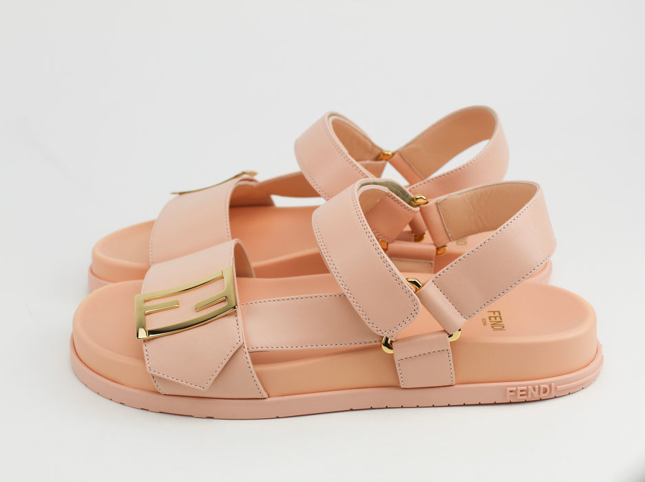 Fendi Vitello Leather Sandals