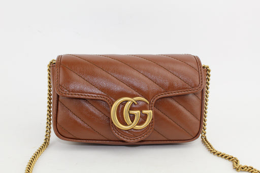 Gucci Leather GG Marmont  Super Mini Bag