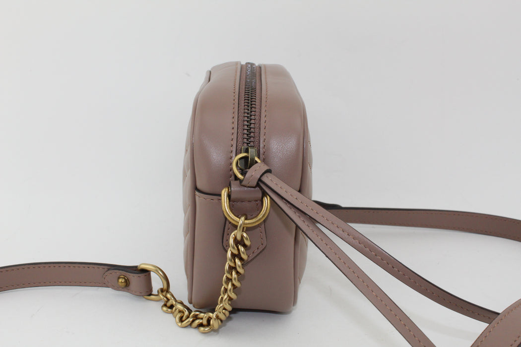 GUCCI MATELASSE MINI CROSSBODY BAG RED