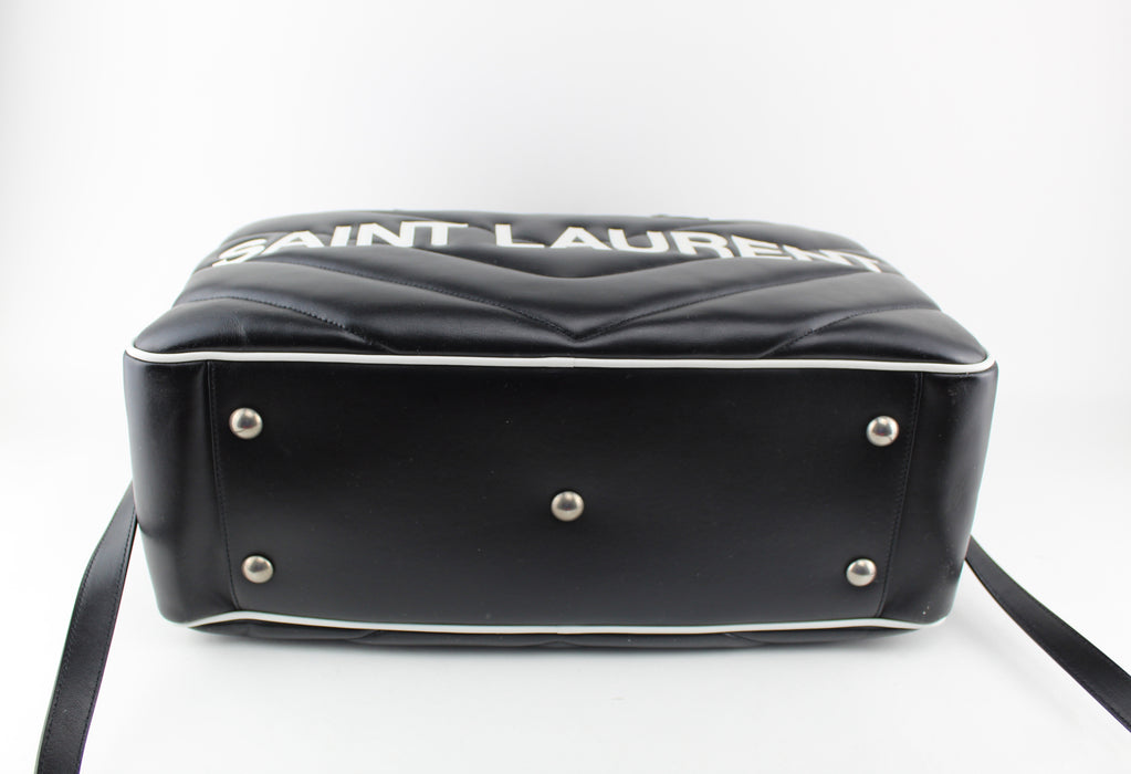 Saint Laurent Extra Large Logo Bowler Duffel Bag