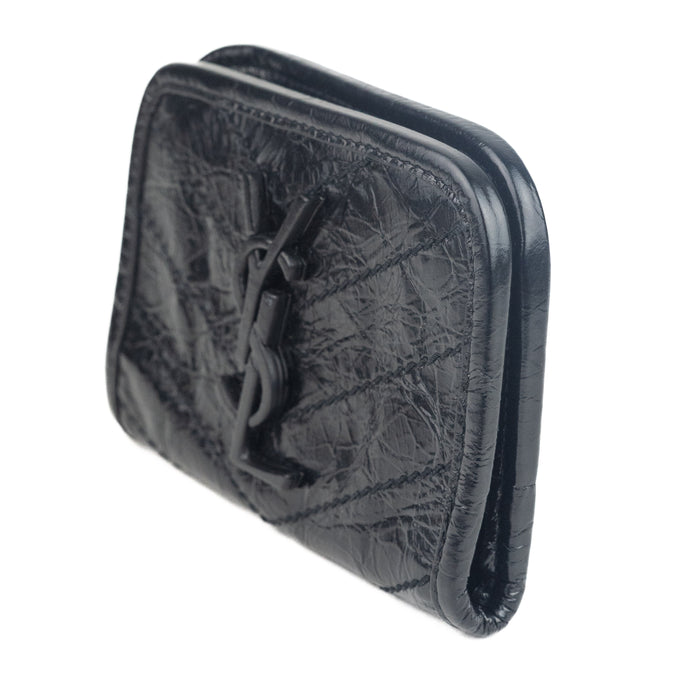 Saint Laurent Crinkled Calfskin Niki Wallet