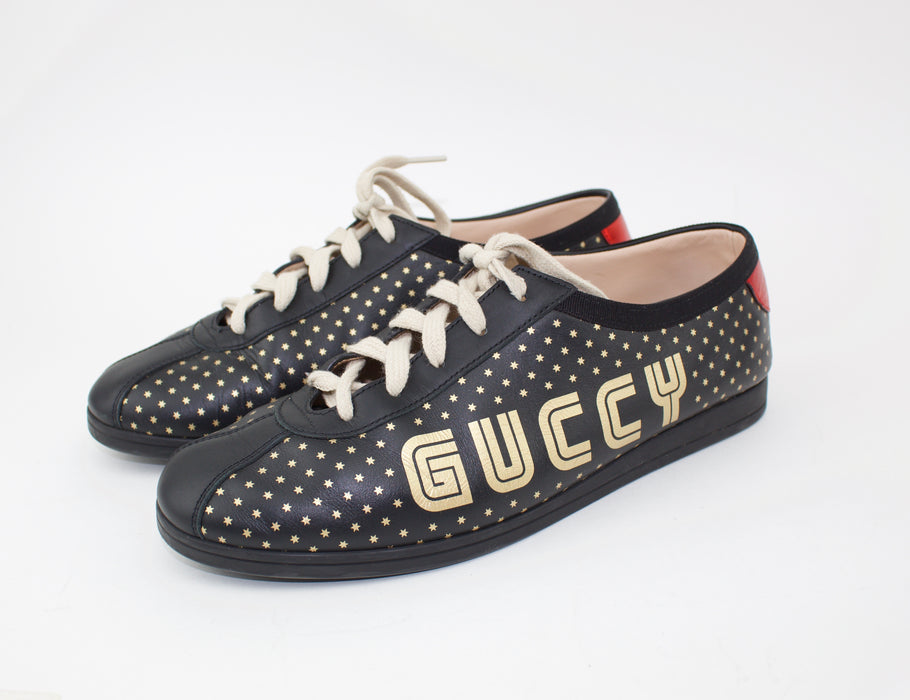 GUCCI FALACER GUCCY SEGA® PRINT SNEAKER SIZE 39 