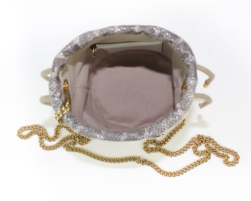 Gucci Zumi Snakeskin Mini Bucket Bag