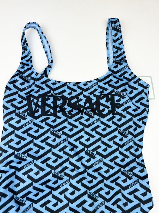 Versace Greca Blue One-Piece Swimsuit