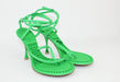 Bottega Veneta Green Lagoon Bubble-Insole Leather Sandals