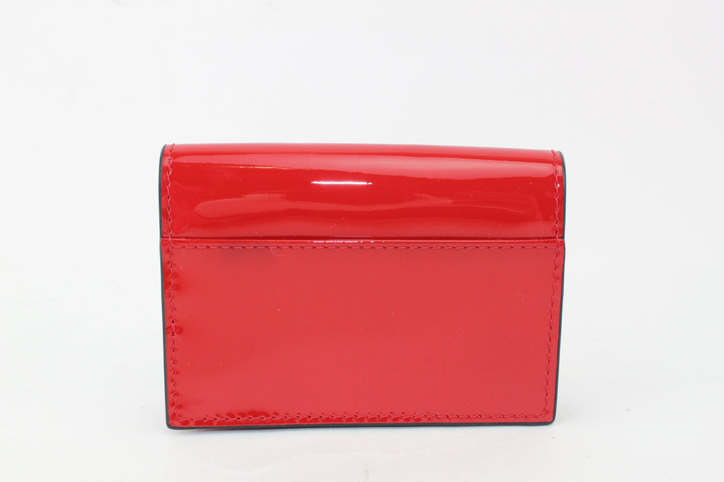 DIOR SADDLE FLAP CARD HOLDER RED