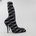 BALENCIAGA 80mm MONOGRAM LOGO SPANDEX BOOTIES - LuxurySnob