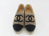 Chanel Espadrille Tweed Gold Beige & Black