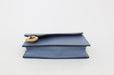 DIOR SADDLE FLAP CARD HOLDER BLUE