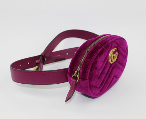 GUCCI SMALL MARMONT VELVET BELT BAG - LuxurySnob